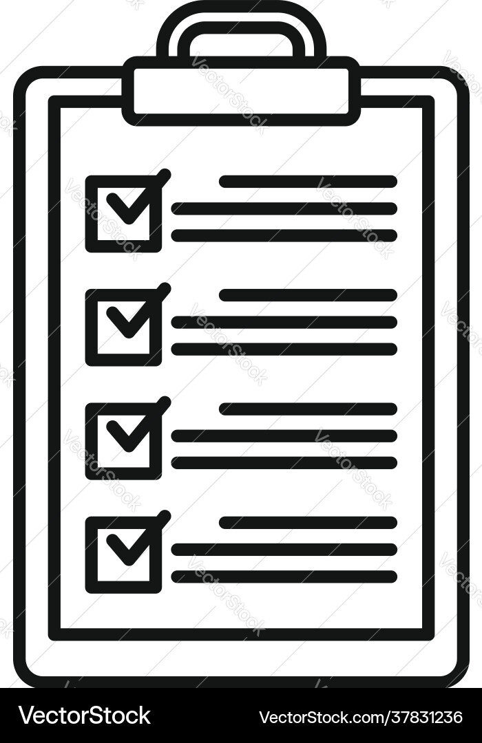 Syllabus to do list icon outline style Syllabus to do list icon outline style vector image
