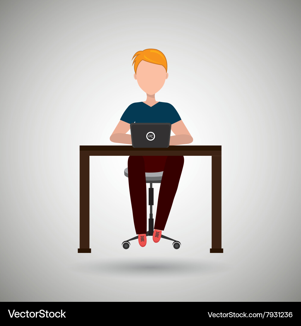 User computer design vector image