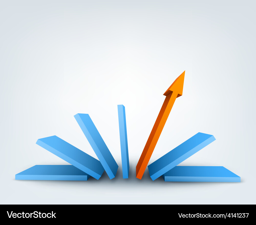 Abstract 3d arrow with place for text Vector Image