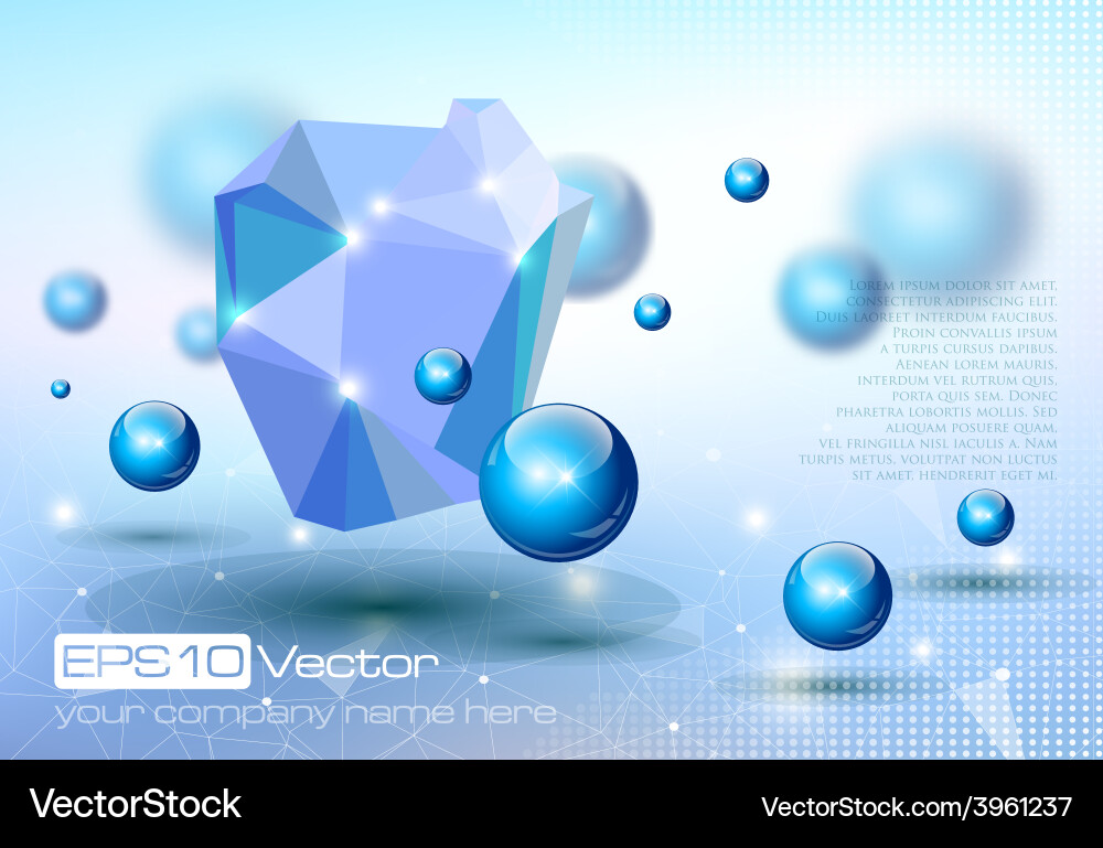 Abstract modern depth of field technology design vector image
