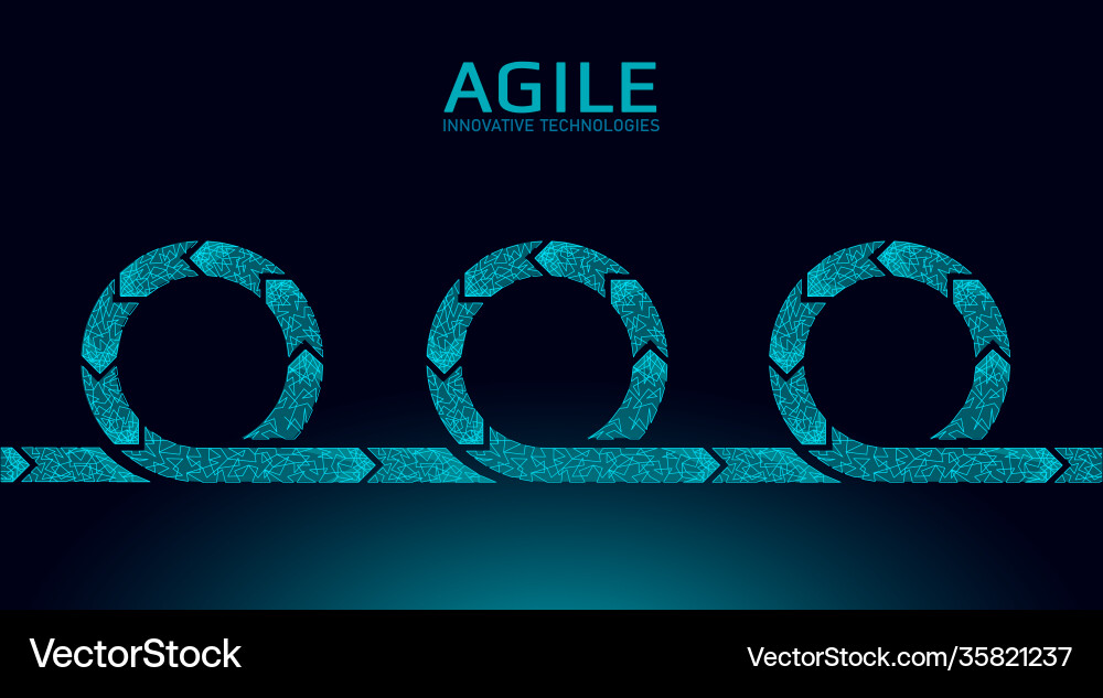 Agile development project lifecycle test system Agile development project lifecycle test system vector image