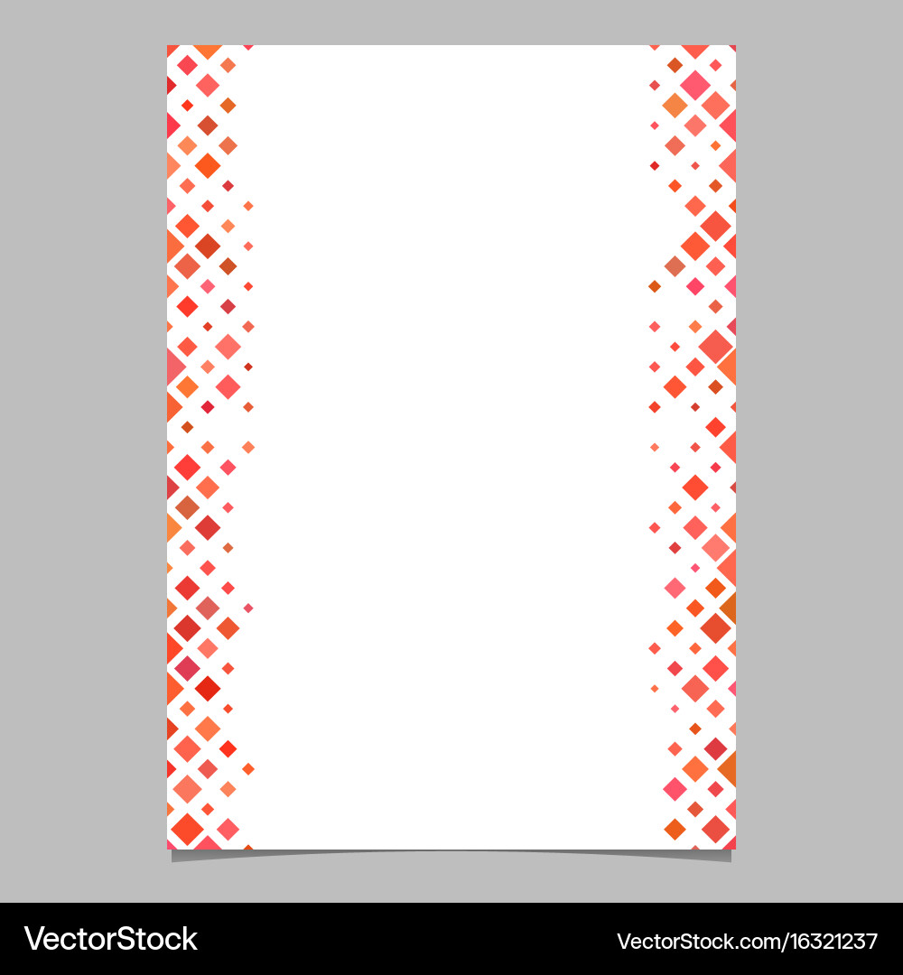 Brochure template from red diagonal square pattern vector image