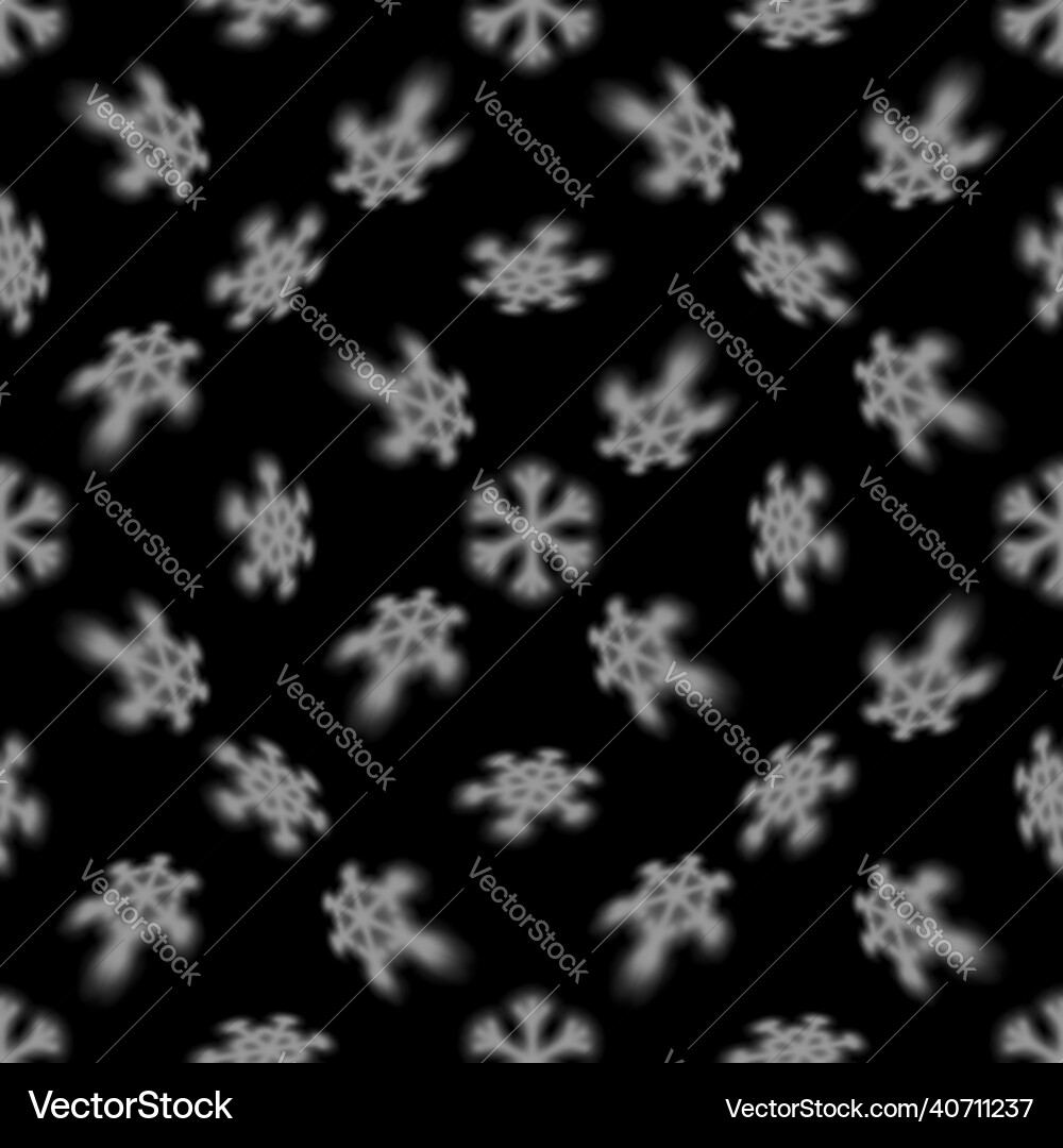 Christmas seamless snowflake pattern with blurred Christmas seamless snowflake pattern with blurred vector image
