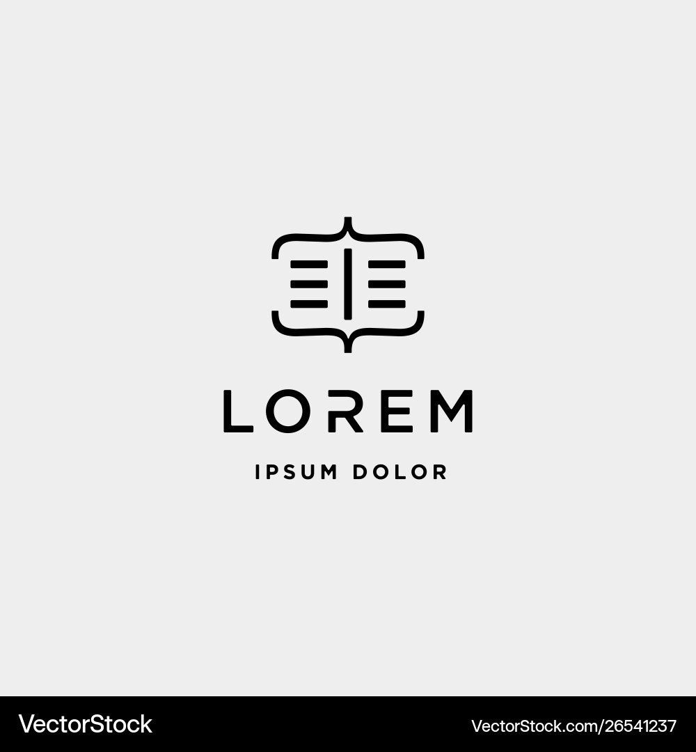 Codebuch Logo Vorlage lernen Computer Design Vektorbild