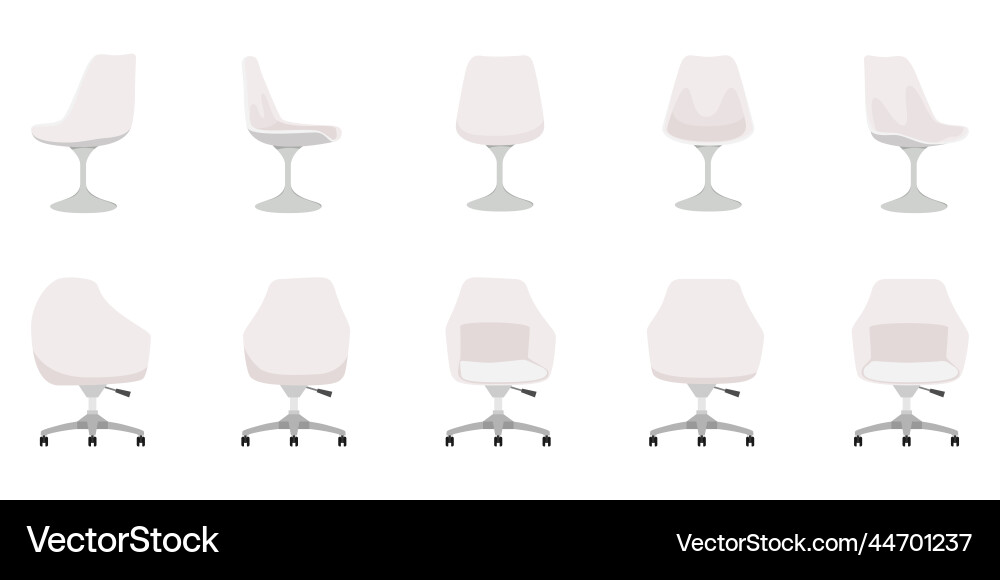 Desktop computer set back view vector image