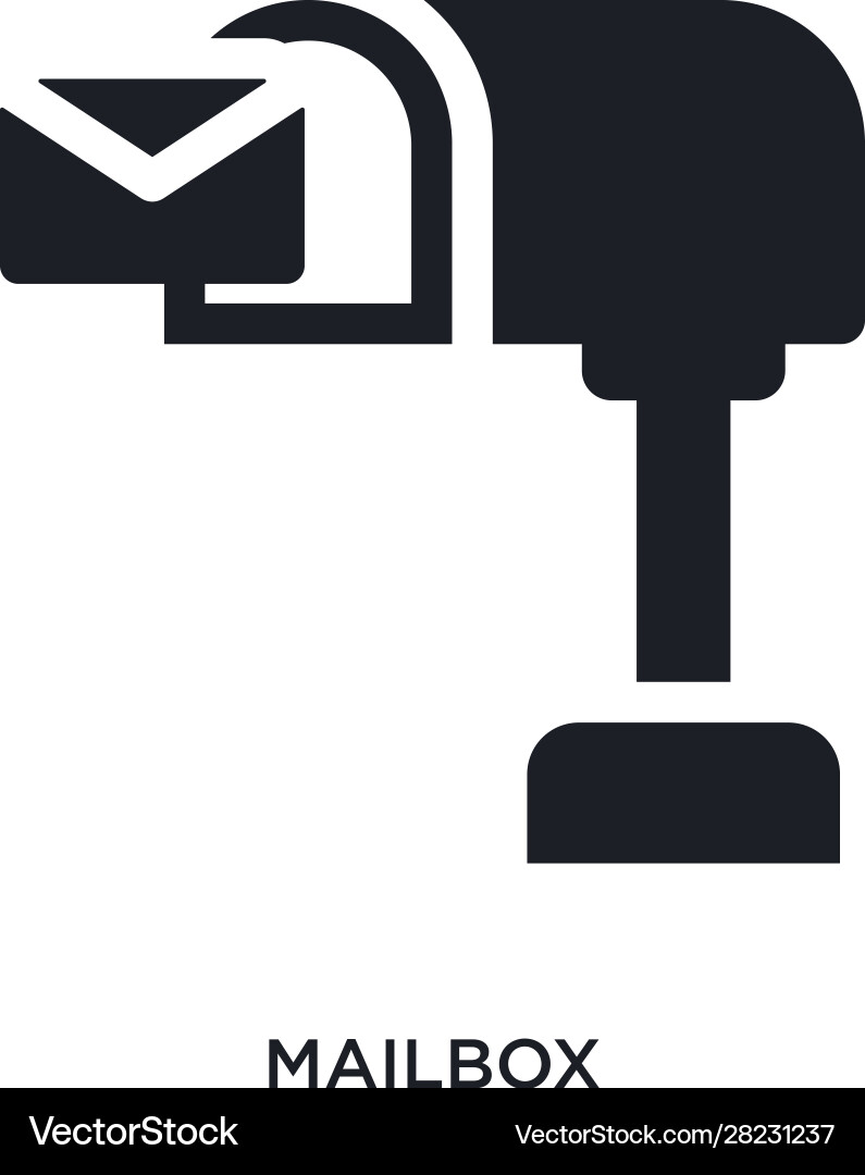 Mailbox isolated icon simple element from real Vector Image
