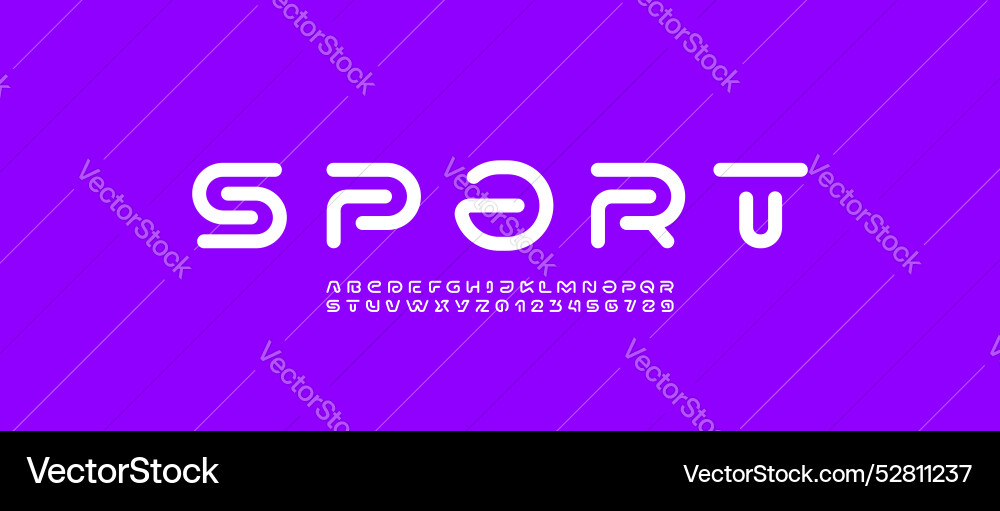 Modern font alphabet from segment line Modern font alphabet from segment line Vector Image