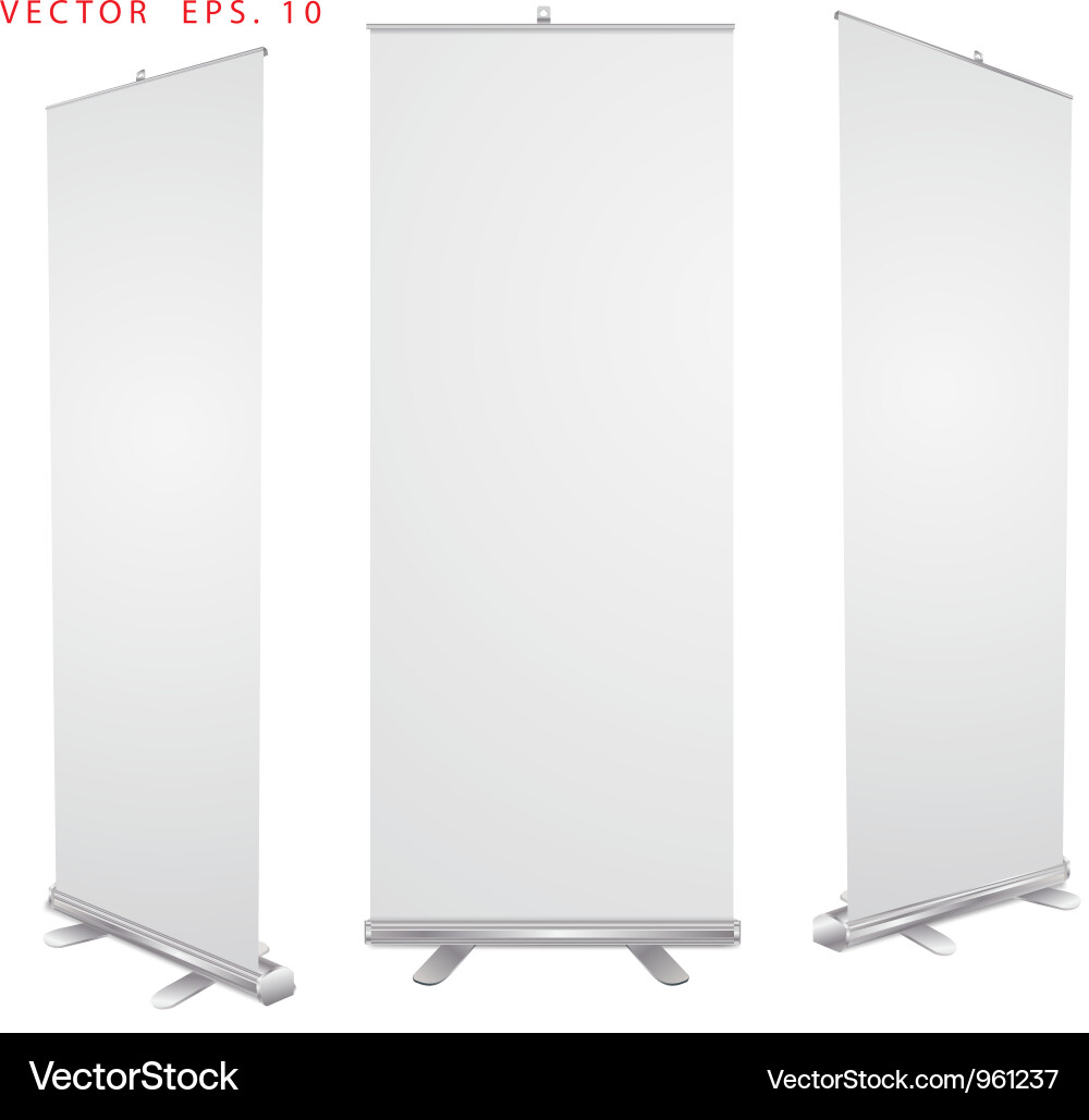 Roll Up Banner Display Vector Image