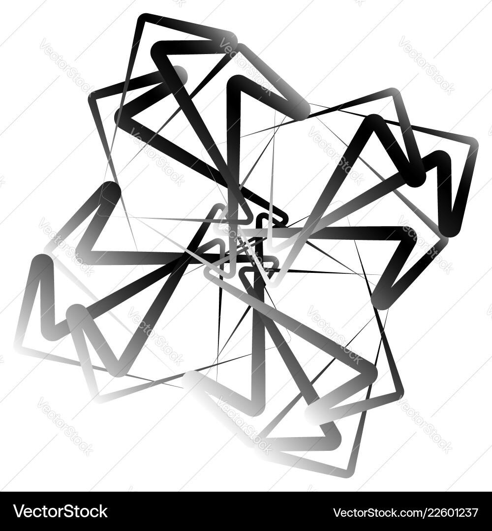 Rotating Abstract Spirals Vector Image