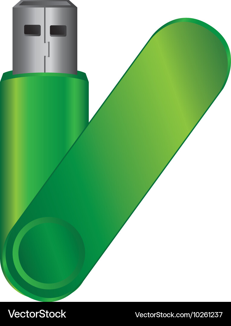Usb disk device data vector image