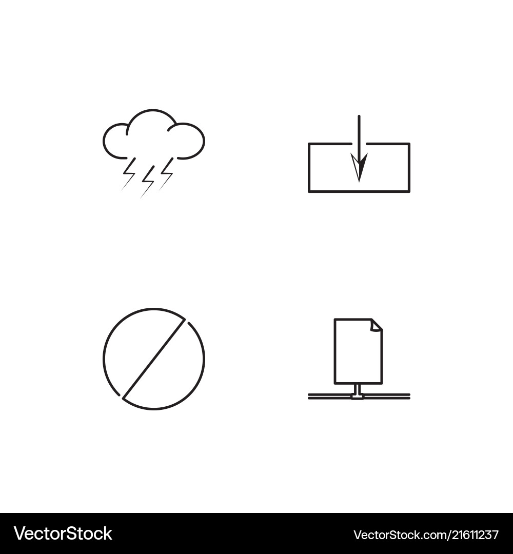 Web lineare Icons setzen einfache Umriss vektorbild