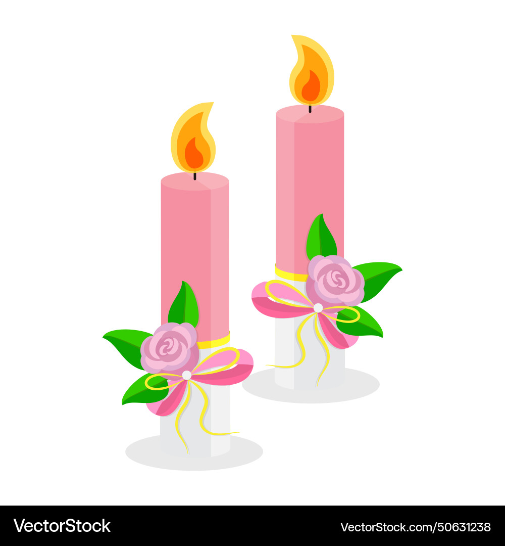 3d isometric flat set of wedding elements 3d isometric flat set of wedding elements vector image