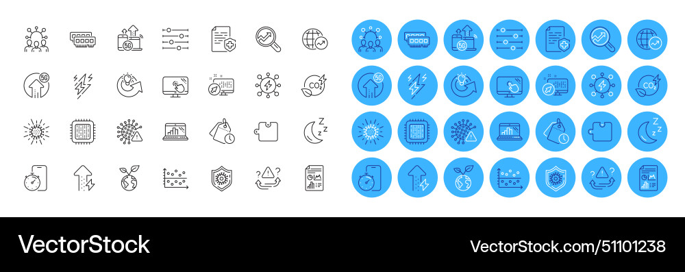 Analytics report document and 5g internet line Vector Image