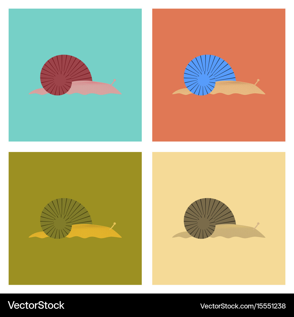 Assembly flat bug snail Vector Image