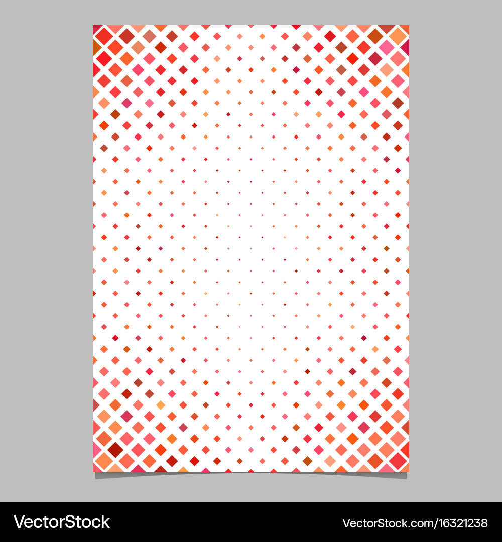 Brochure template from red diagonal square pattern vector image