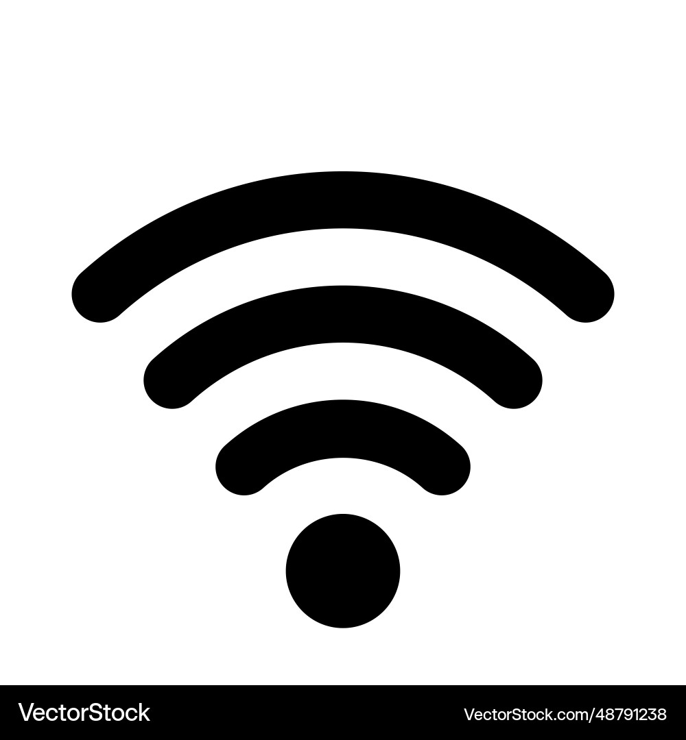Displaying reliable connection on wireless router vector image