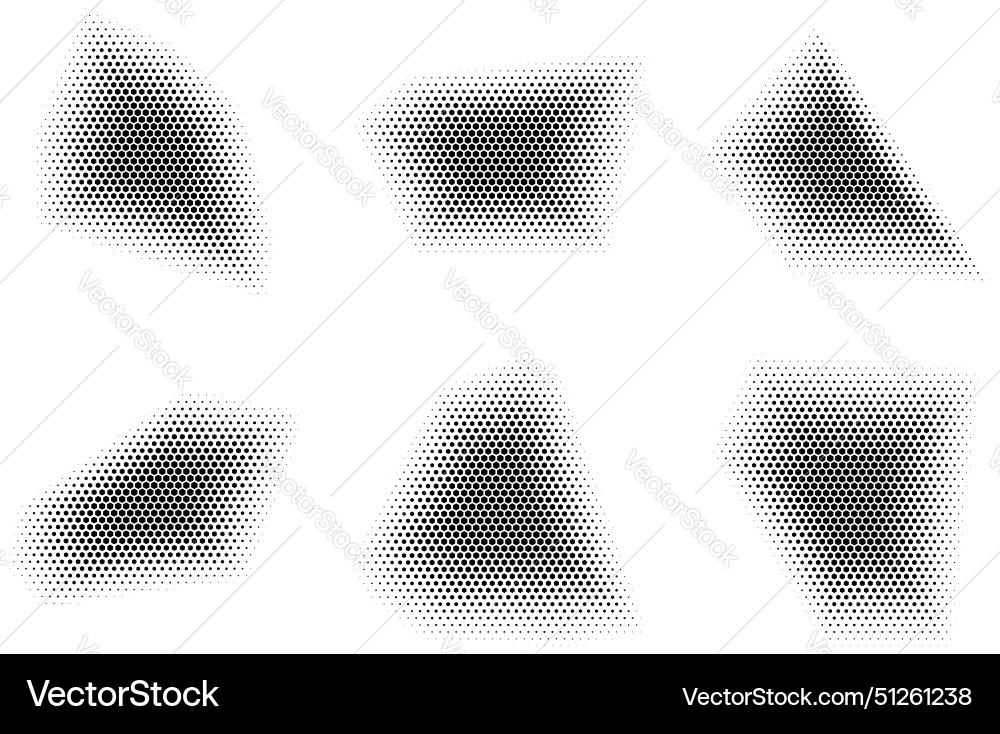 Halftone hexagon pattern reprographic technique Halftone hexagon pattern reprographic technique Vector Image
