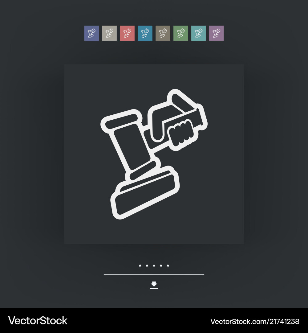 Hammer judge Hammer judge vector image