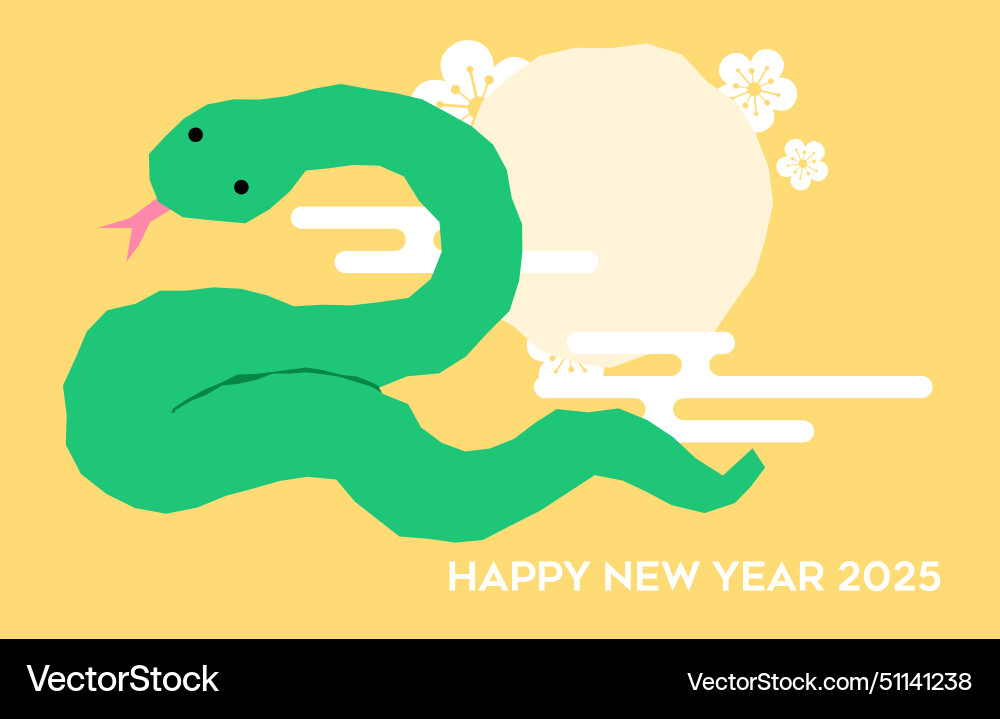 Lunar new year 2025 funny greetings card Lunar new year 2025 funny greetings card vector image
