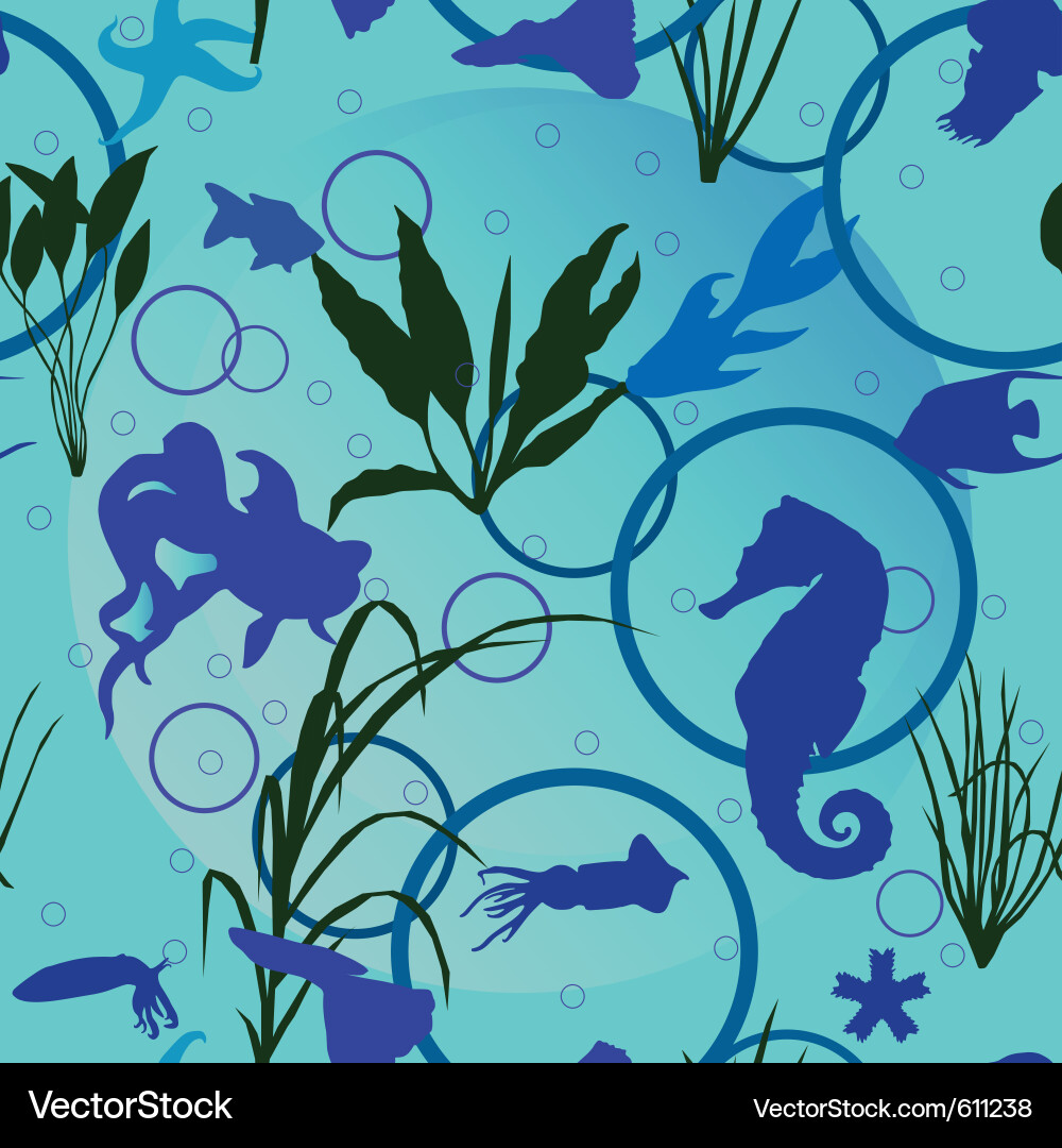 Ocean Seashell Pattern Vector Image