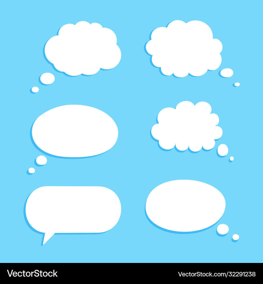 Speech or think bubble ector design element Speech or think bubble ector design element Vector Image