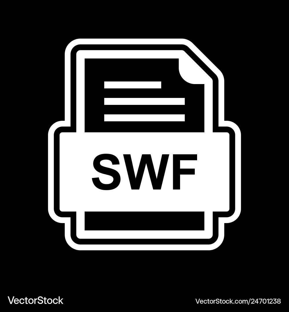Swf file document icon Vector Image