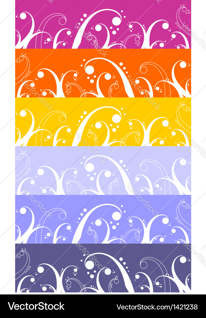 Waves and curls pattern background vector image