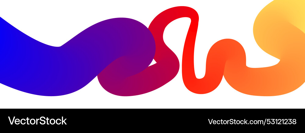 Wavy line with colorful gradient Wavy line with colorful gradient vector image