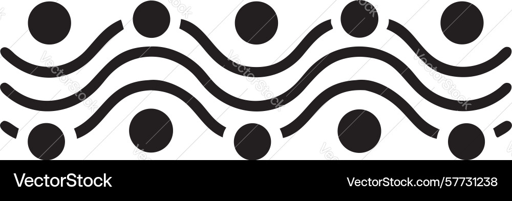 Wavy Linien kleine Punkte Muster subtile Dynamik vektorbild