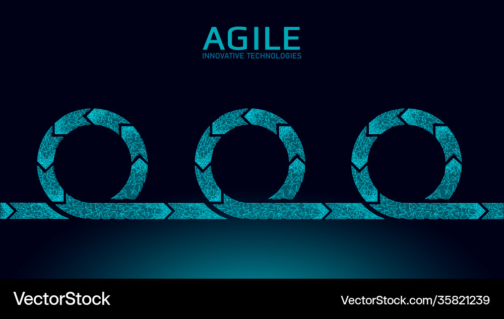 Agile development project lifecycle test system Agile development project lifecycle test system vector image