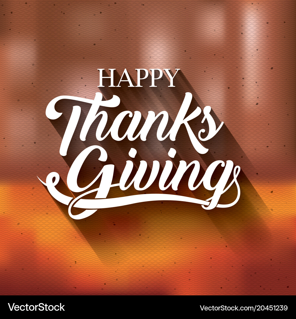 Blurred background of thanks given design Vector Image