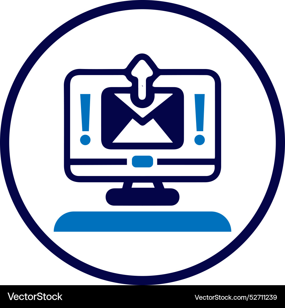 Computer send receive mail envelope Vector Image