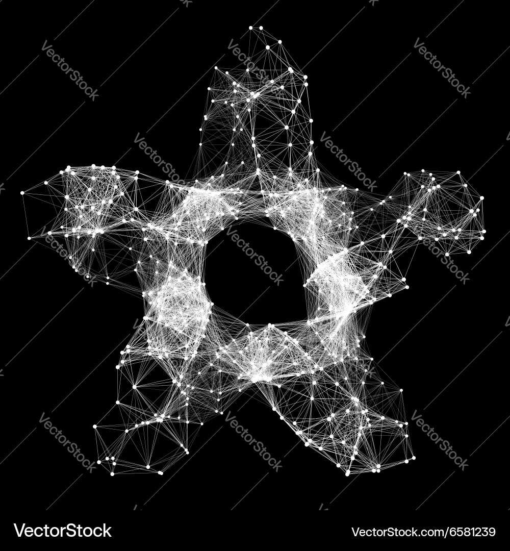 Connection structure wireframe vector image