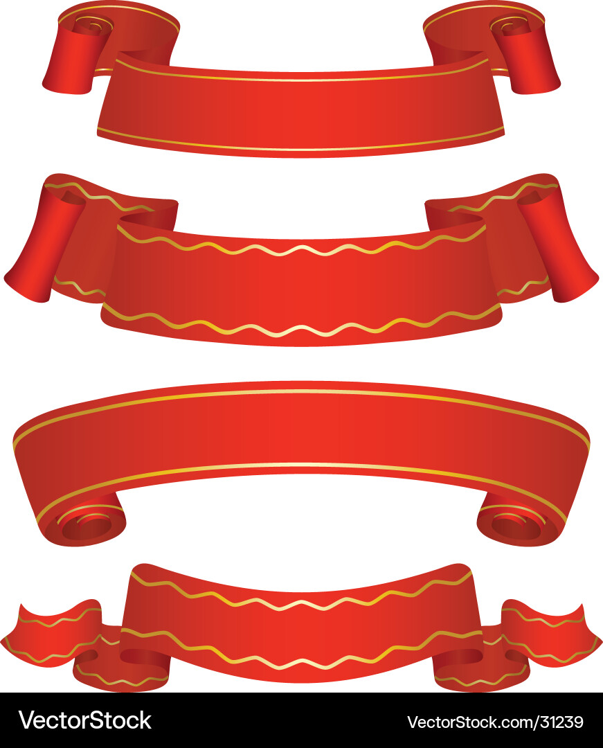 Elegant Scroll & Banner Collection Vector Image