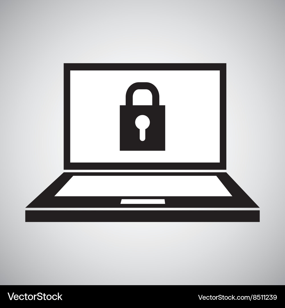 Flat about security system vector image