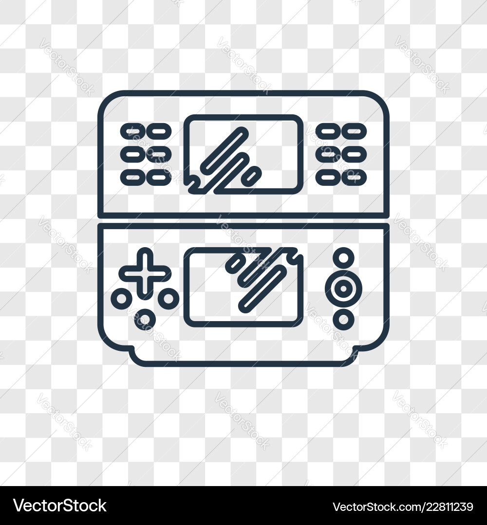 Game console concept linear icon isolated Game console concept linear icon isolated vector image
