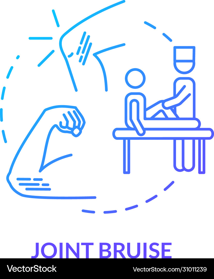 Joint bruise hematoma traumatism concept icon Joint bruise hematoma traumatism concept icon vector image
