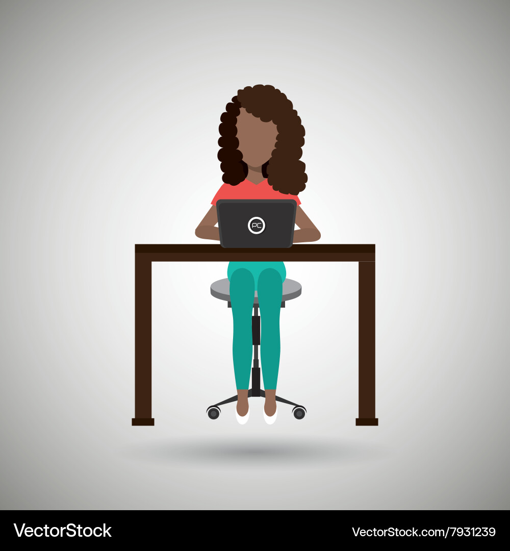 Modern Computer Workspace Vector Image