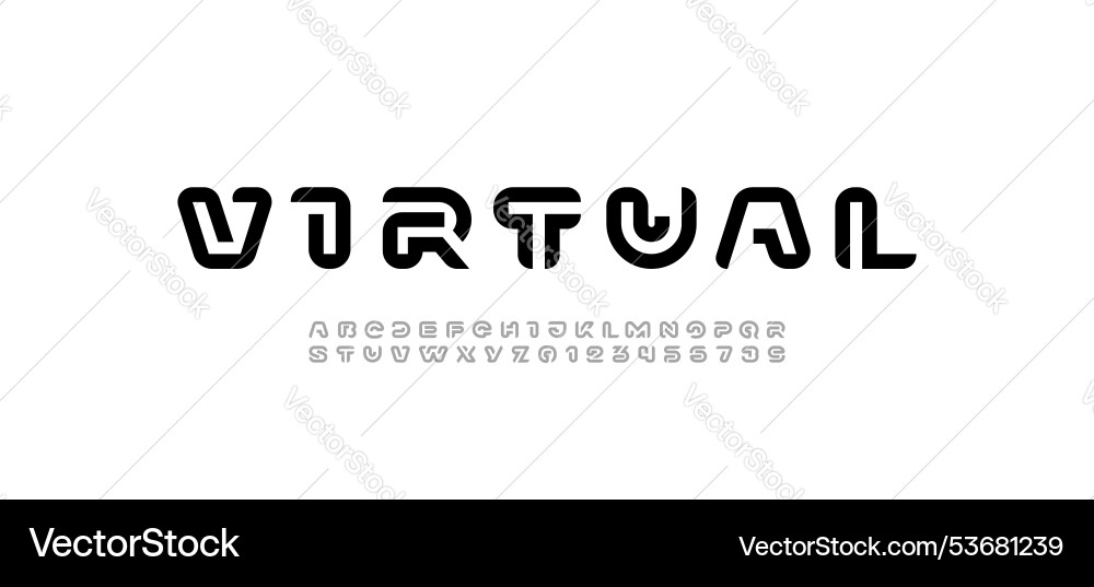 Modern font alphabet made game style Modern font alphabet made game style vector image
