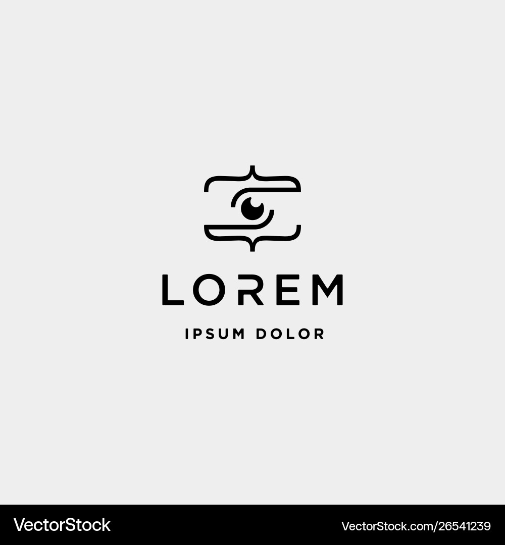Photo code logo design camera coding simple line vector image
