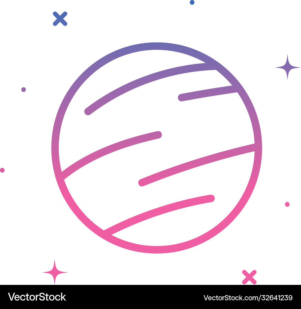 Planet gradient style icon design vector image