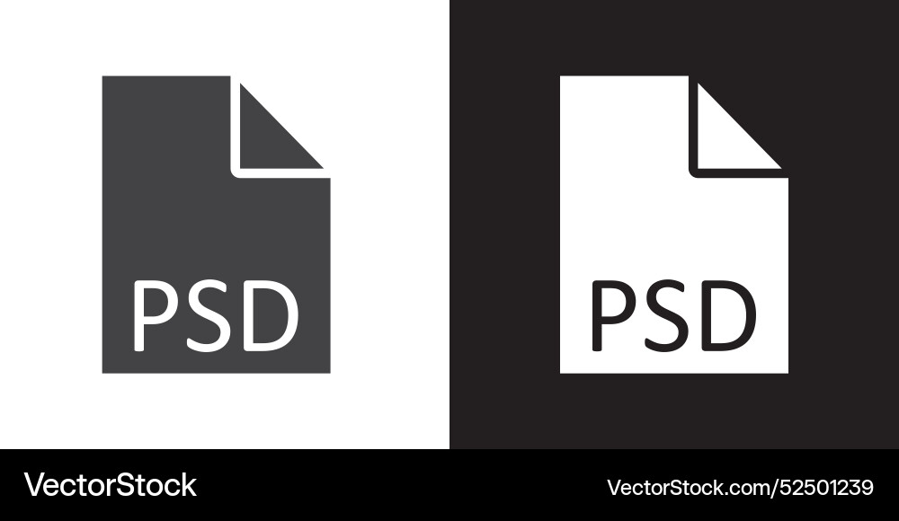 Psd file format icon Psd file format icon vector image