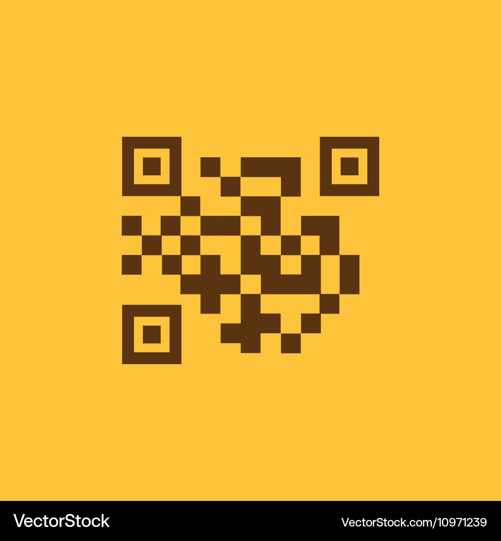 Qr code icon link and url symbol flat Vector Image