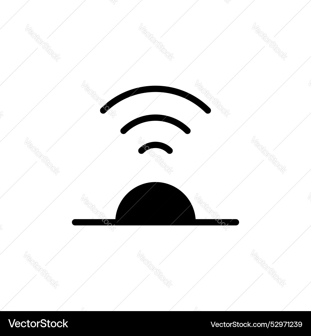 Sensor line icon isolated on white background Vector Image
