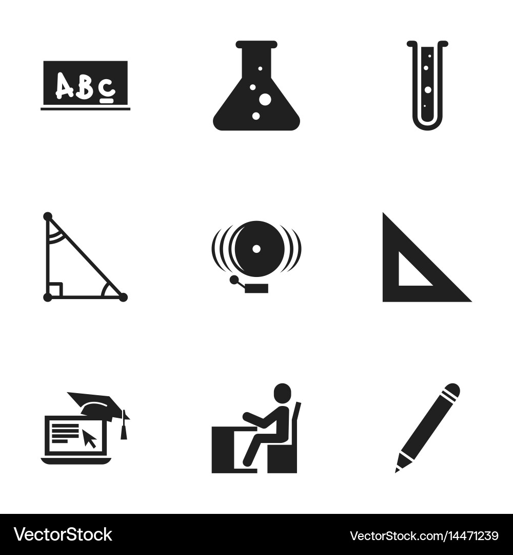 Set of 9 editable science icons includes symbols Vector Image