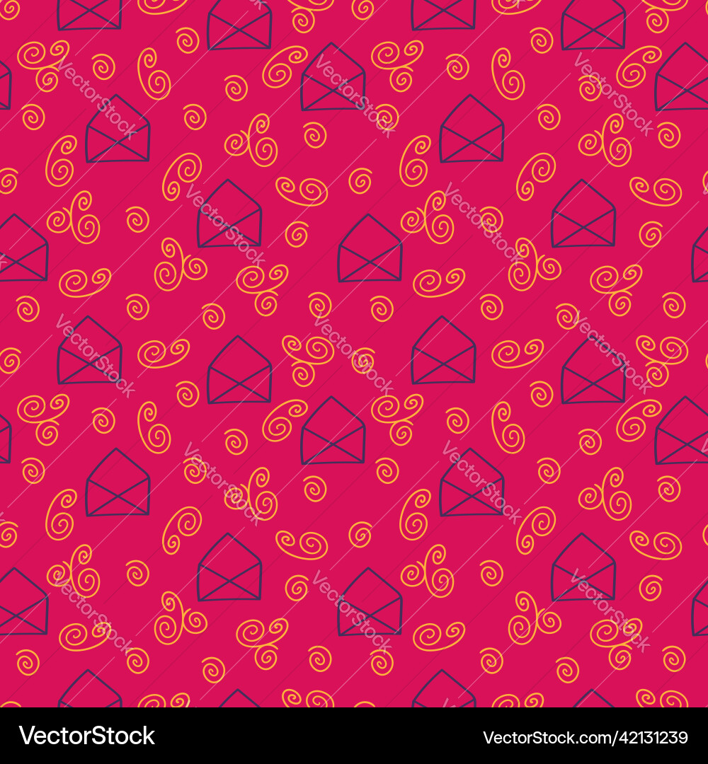 Set of seamless patterns with letters and swirls Set of seamless patterns with letters and swirls Vector Image