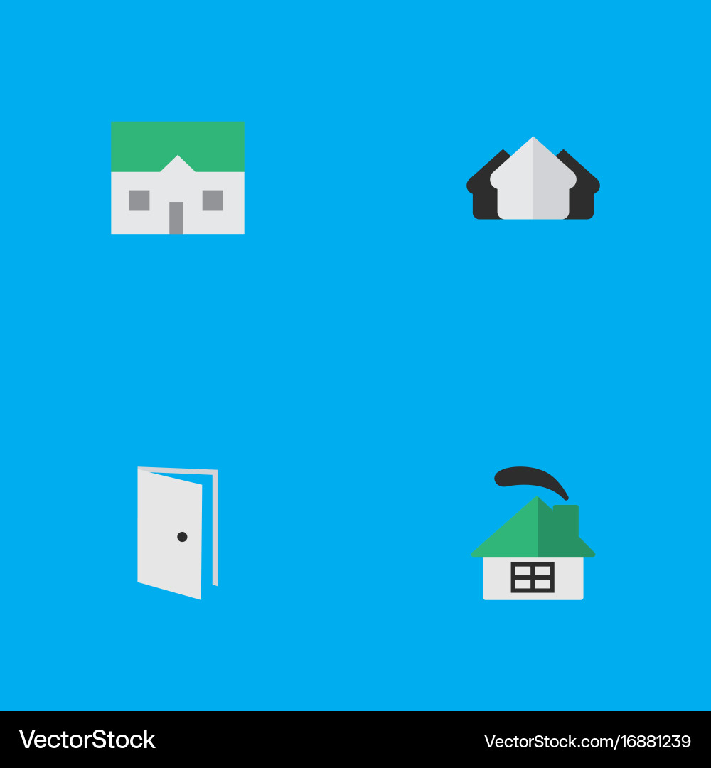 Set of simple real icons Vector Image