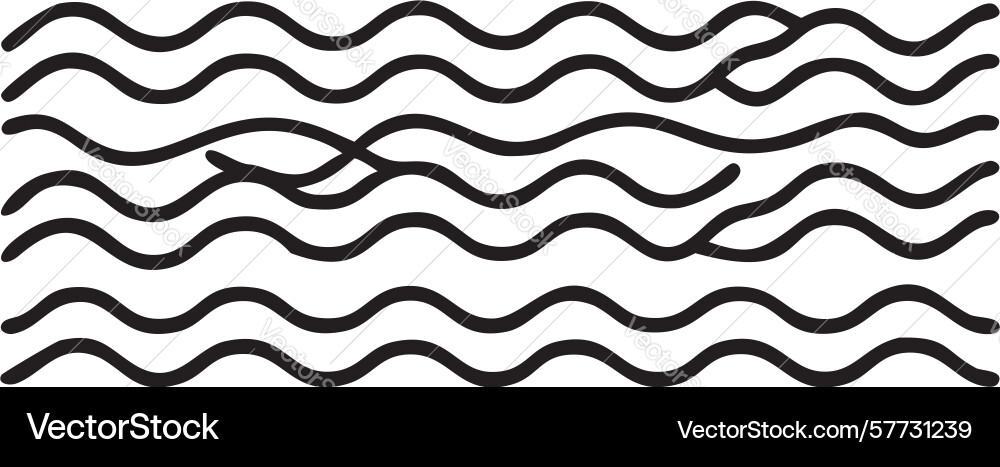 Thin wavy lines pattern serene fluid texture vector image