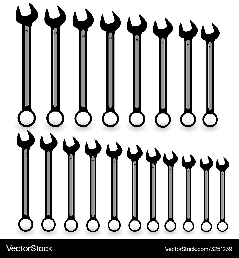 Tool mechanic with number Vector Image