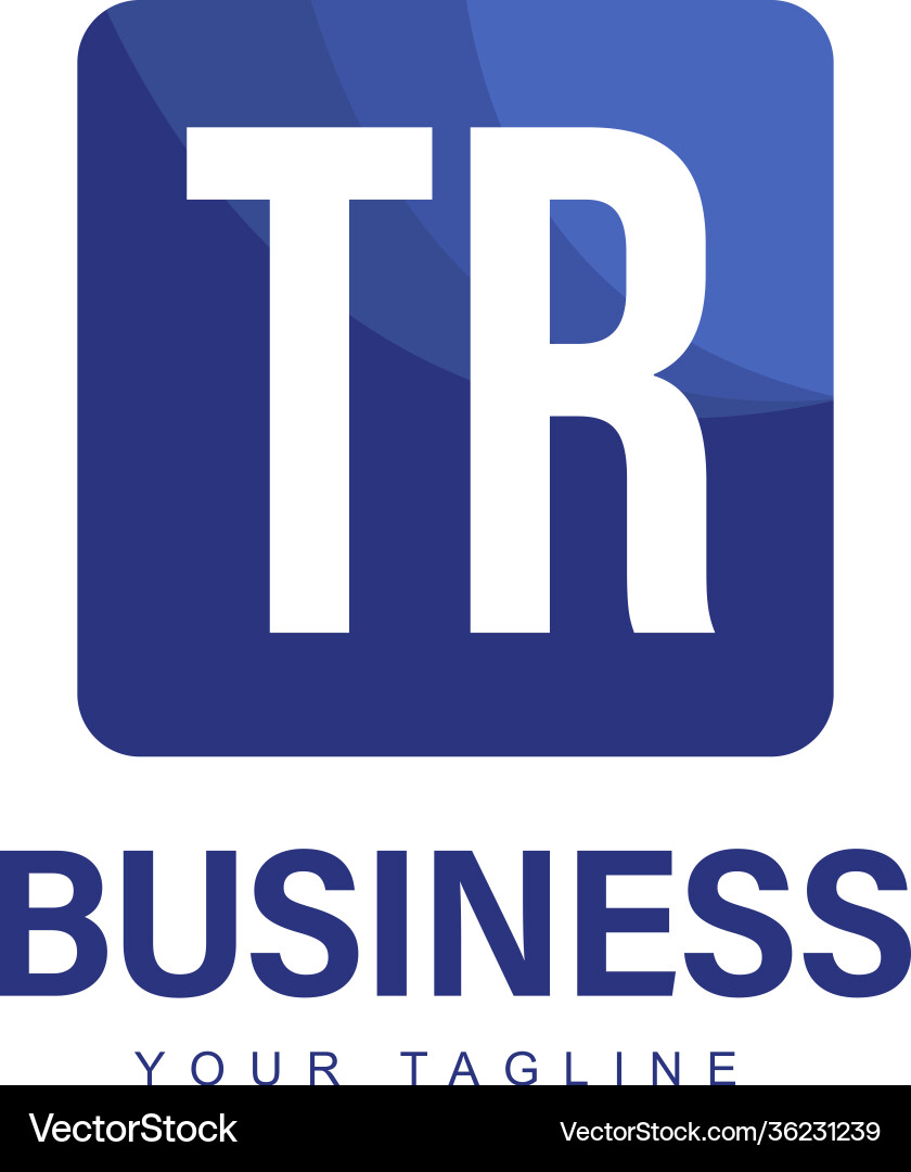 Tr initial a logo design with abstract style Vector Image